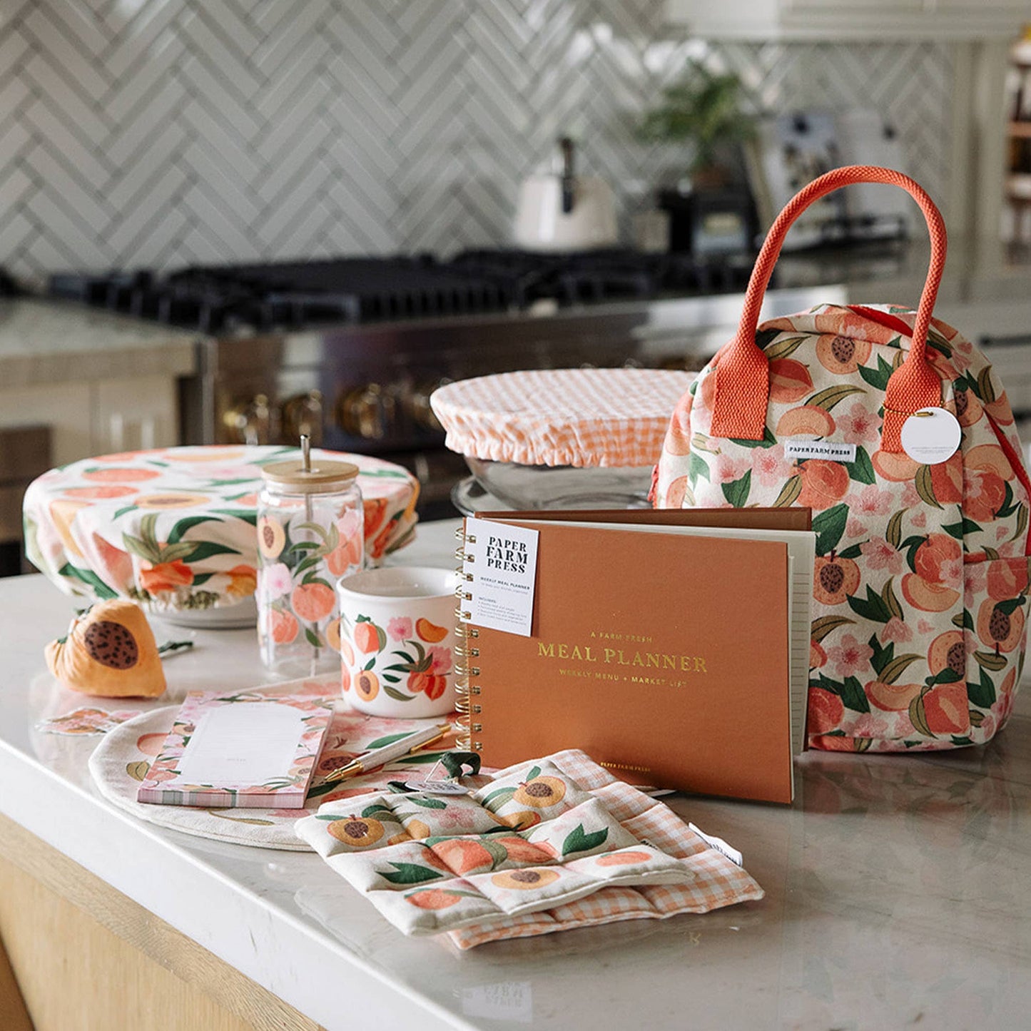 Paper Farm Press - Peach Blossom Glass Can