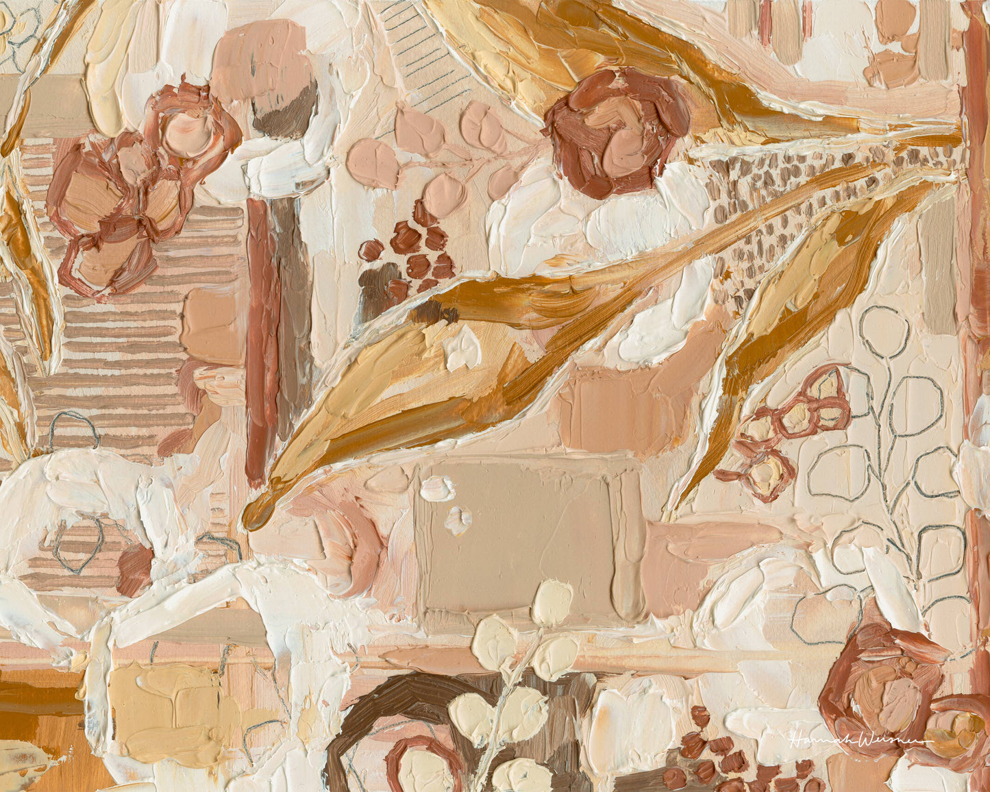 Hannah Weisner Art - "Peaches and Cream" Print