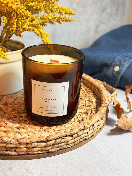 Luxury Hand-Poured Soy Wax Candles | Flannel