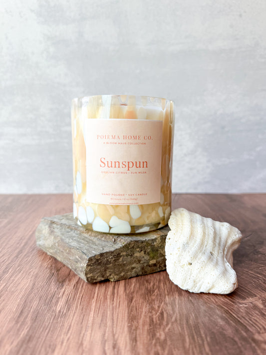 Sunspun – Hand-Poured Soy Candle (12 oz)