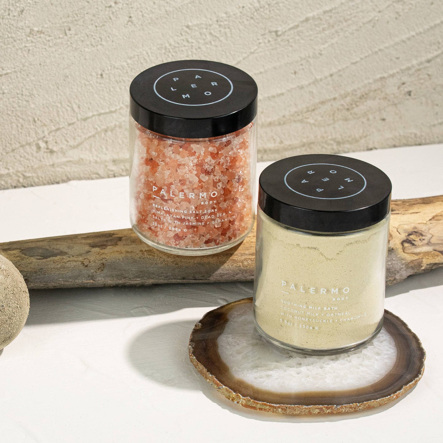 Palermo Body - Replenishing Salt Soak - Himalayan Pink + Dead Sea Salts