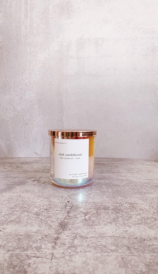 Luxury Hand-Poured Soy Wax Candles | dark sandalwood - Poiemahomeco
