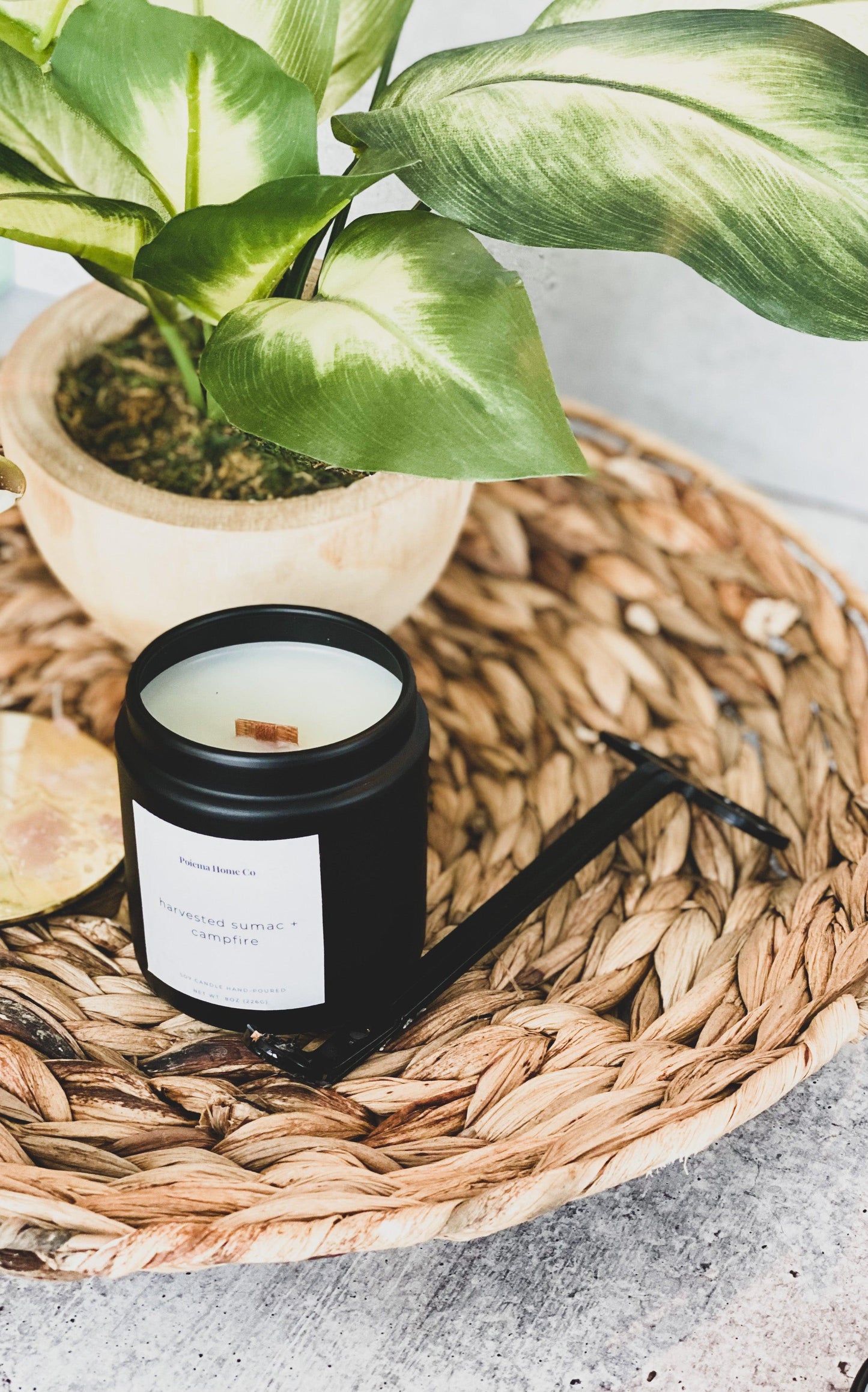 Luxury Hand-Poured Soy Wax Candles: Santal + Black Cardamom - Poiemahomeco