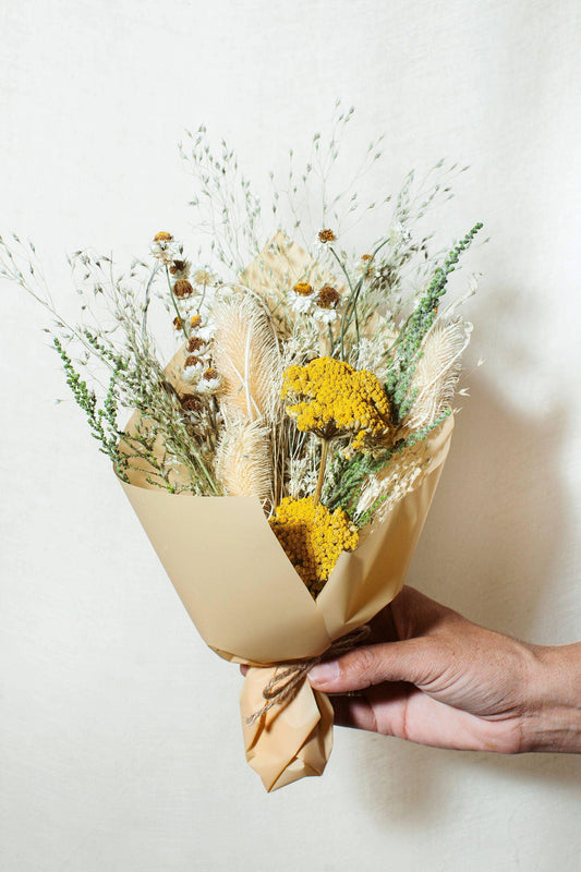 Idlewild Floral Co. - Citrine Mini Dried Bouquet - Poiemahomeco