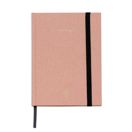 Wit & Delight - Pink Linen Note to Self Journal - Poiemahomeco